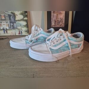 Vans Aqua and White Women's Sneakers